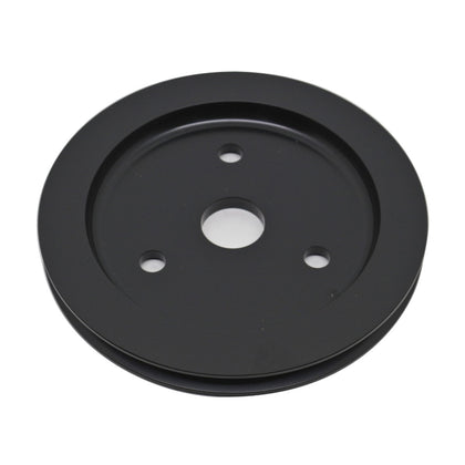For Chevy Small Block Black Aluminum Crank Pulley - 1 Groove (Short)