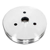 ALUMINUM for chevy SB CRANK PULLEY - 2 GROOVE SHORT SWP - CHROME