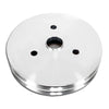 For Chevy SMALL BLOCK ALUMINUM CHROME CRANK PULLEY - 2 GROOVE (SHORT)