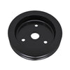 For Chevy Small Block Aluminum Crank Pulley - 2 Groove (Short) - Black