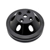 For Chevy Small Block Black Aluminum Water Pump Pulley - 2 Groove (Lwp)