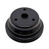 For Chevy Small Block Aluminum Crank Pulley - 1 Groove (Long) - Black