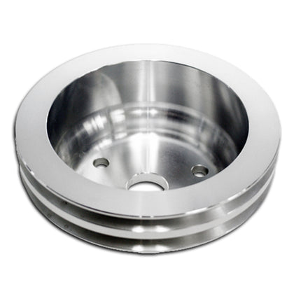For Chevy SB Small Block Engine Machined Aluminum Crank Pulley 2 Groove (Lwp)