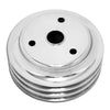For Chevy Small Block 3 Groove Polished Aluminum Crank Long Water Pump Pulley
