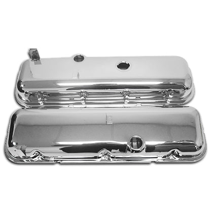 For 1965-72 CHEVY BIG BLOCK SHORT OEM STYLE STEEL VALVE COVERS W- DRIPPER RAILS