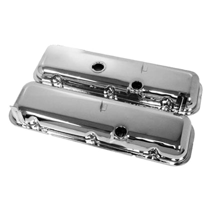 For 1965-72 CHEVY BIG BLOCK 396-427-454 TALL OEM STYLE STEEL VALVE COVERS CHROME