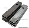 For 1965-72 CHEVY BIG BLOCK SHORT OEM STYLE STEEL VALVE COVERS BLACK CHROME
