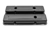 Short Black Chrome Steel Valve Covers For 1958-86 Chevy Small Block SBC 283 400