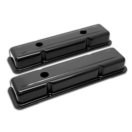For 1958-86 CHEVY SMALL BLOCK OEM STYLE SHORT VALVE COVERS BLACK