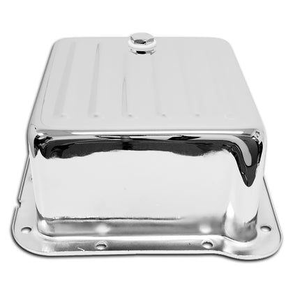 For Ford C4 STEEL For Transmission Pan (Case Fill Style) (Deep Sump) - Chrome