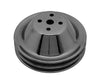 2 Groove Water Pump Pulley Black Chrome Steel For 69-85 Chevy Small Block LWP