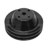 For 69-85 Chevy Small Block 2 Groove EDP Black Steel Long Water Pump Pulley
