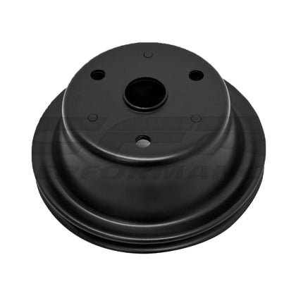 For 69-85 Chevy Small Block 1 Groove Black Steel Crankshaft Long Water Pulley