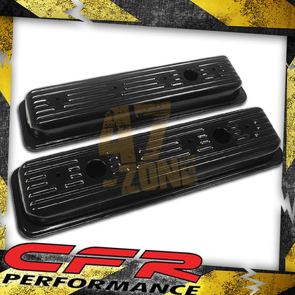 STEEL For 1987-00 CHEVY/GMC 5.0L & 5.7L CENTER BOLT VALVE COVERS - BLACK