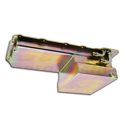 For Chevy Chevrolet GM LS Engine Zinc Steel 7 Quart 90 Degree Fitting Oil Pan