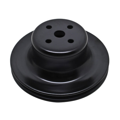 STEEL For 1965-1966 FORD SB WATER PUMP PULLEY - 1 GROOVE - BLACK