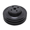 STEEL FORD SB For 1965-1966 WATER PUMP PULLEY - 2 GROOVE - BLACK