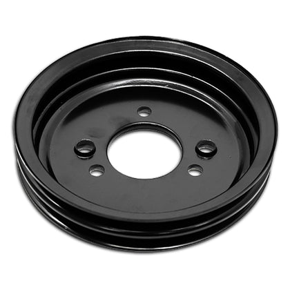 For 1955-1968 Chevy BB Big Block Black Steel Crank Pulley 2 Groove (Short)