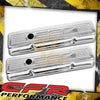 STEEL For 1958-86 CHEVY SB 327 SHORT VALVE COVERS C.I.D 327 LOGO - CHROME