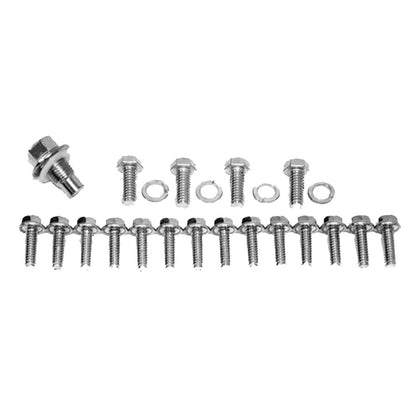 For Chevy Small Block Oil Pan Self-Locking Hex Bolts Kit