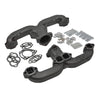 Exhaust Manifold Kit Ram's Horn Raw Cast Iron For 55-Up Chevy Small Block SBC