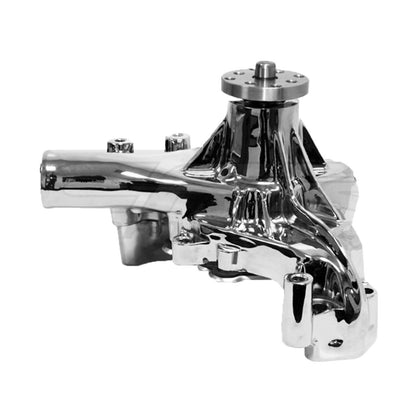 FOR 1969-1984 CHEVY SMALL BLOCK ALUMINUM HIGH VOLUME LONG WATER PUMP LWP CHROME
