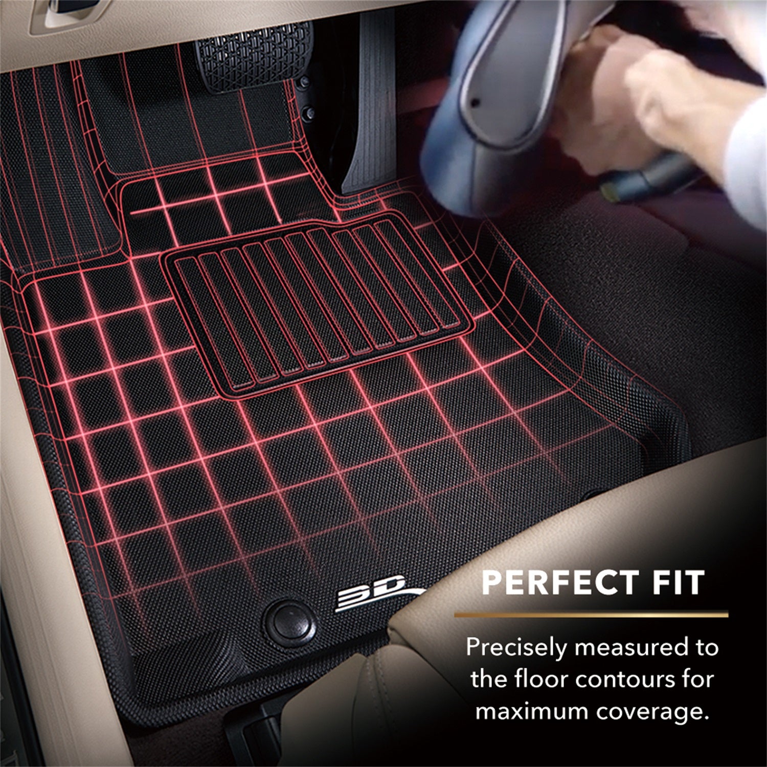 For 12-15 BMW X1 Kagu Black All Weather Floor Mat Set