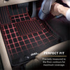 For 16-19 Mazda CX-9 Kagu Black All Weather Floor Mat Set