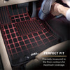 For 15-20 Ford F150 Kagu Black All Weather Floor Mat Set