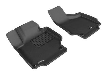 For 2008-2015 Audi TT Quattro Kagu Black All Weather Front Floor Mat Set