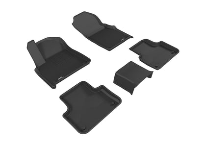 For 17-20 Audi Q7 Kagu Black All Weather Floor Mat Set