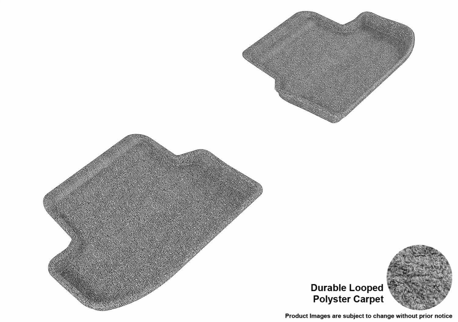 For 2014-2016 BMW 550i GT xDrive Gray Carpet All Weather Floor Mat Set