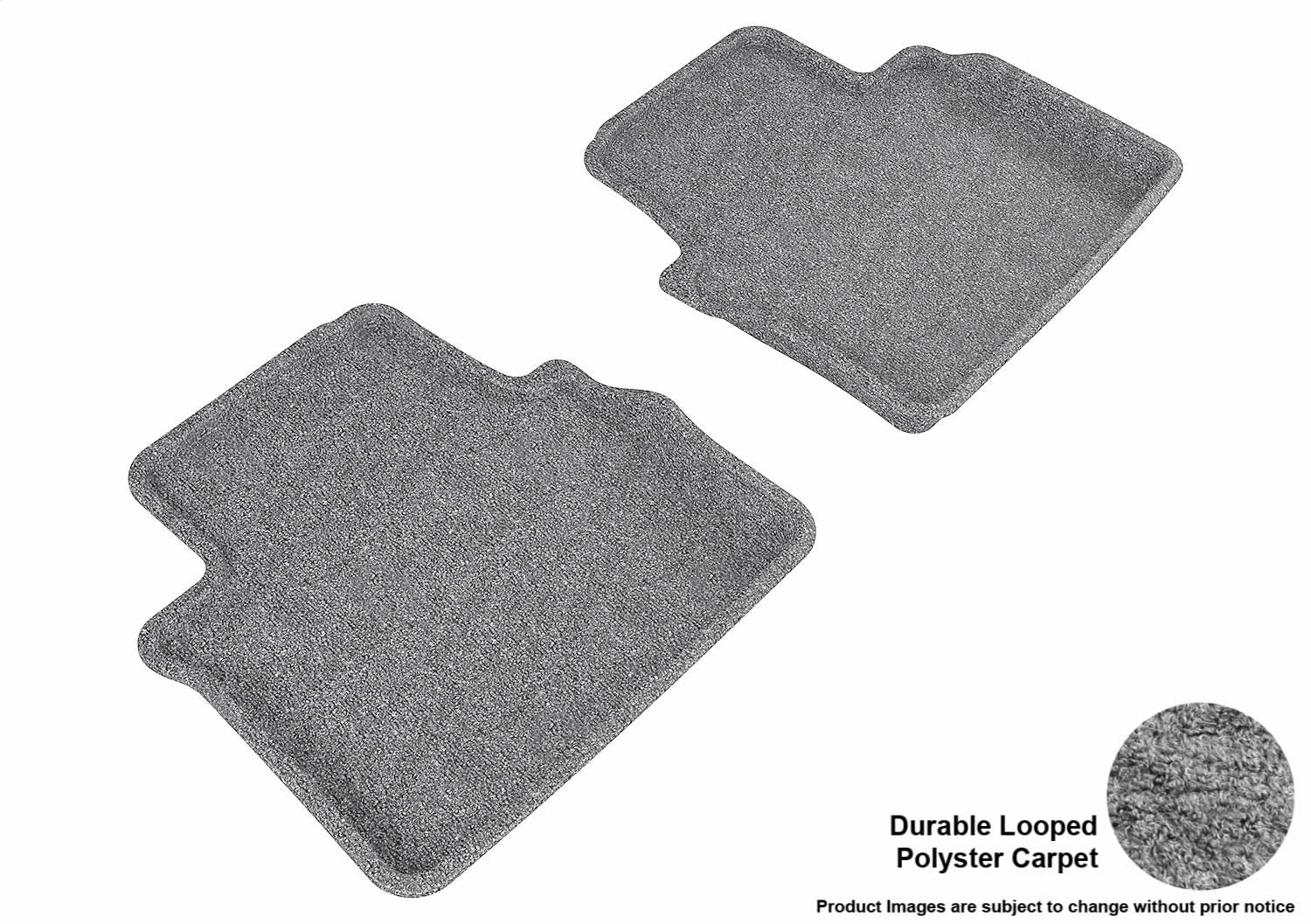 All Weather For 2014-2019 Cadillac CTS Floor Mat Set Gray Rear Classic