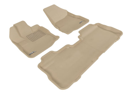 All Weather For 2010-2017 GMC Chevrolet Floor Mat Set Tan Kagu