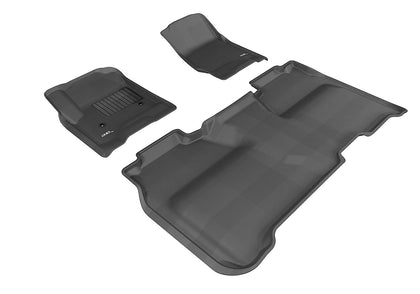 For 14-18 Chevrolet Silverado 1500 2500 3500 HD Kagu Black All Weather Floor Mat