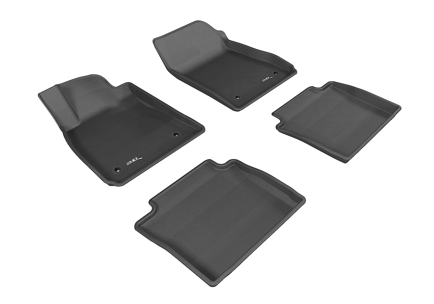 For 2014-2020 Chevrolet Impala R1 R2 Carbon Pattern Black All Weather Floor Mat