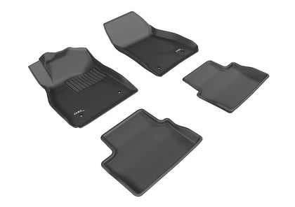 All Weather For 2013-2015 Chevrolet Malibu Floor Mat Set Black Kagu