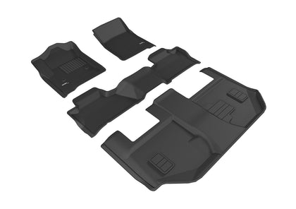 For 2015-2020 Chevrolet Suburban Kagu Black All Weather Floor Mat Set 4pc.