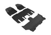 For 2017-2020 Chrysler Pacifica Carbon Pattern Black All Weather Floor Mat Set