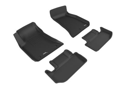 For 2011-2014 Dodge Challenger R1 R2 Carbon Pattern Black All Weather Floor Mat