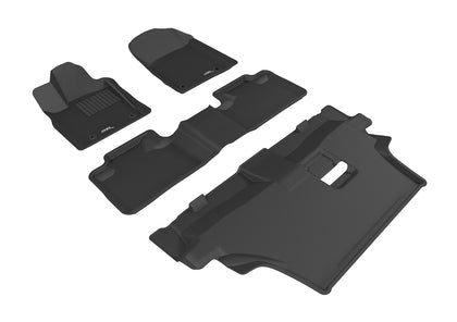 For 2012-2020 Dodge Durango Kagu Black All Weather Floor Mat Set