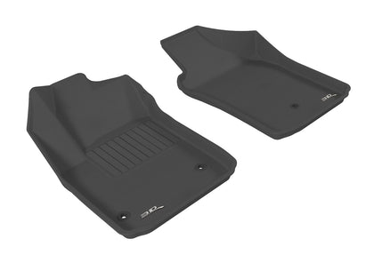 For 2012-2019 Fiat 500 Kagu Black All Weather Floor Mat Set