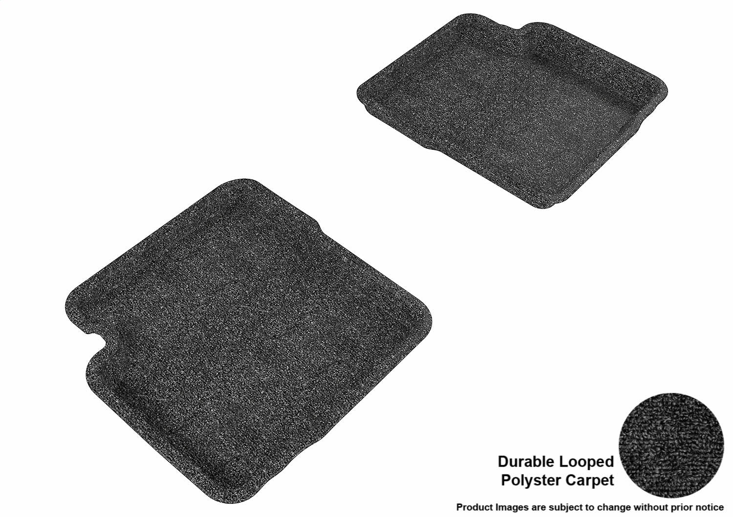 All Weather For 2012-2019 Fiat 500 Floor Mat Set Black Rear Classic