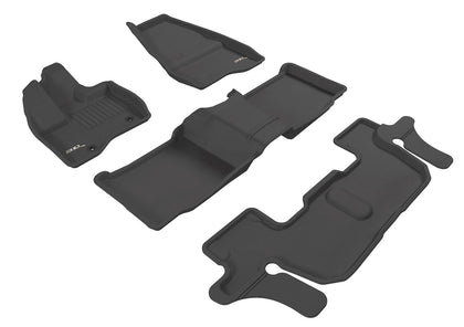 All Weather Floor Mat Set For FORD EXPLORER 2011-2014 KAGU BLACK R1 R2 R3