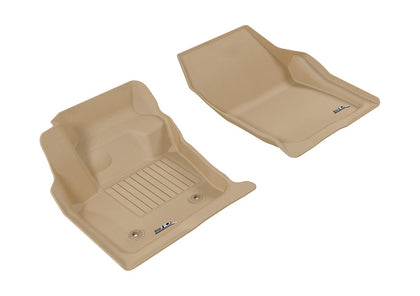 For 2013-2016 Ford Fusion Kagu Tan All Weather Front Floor Mat Set