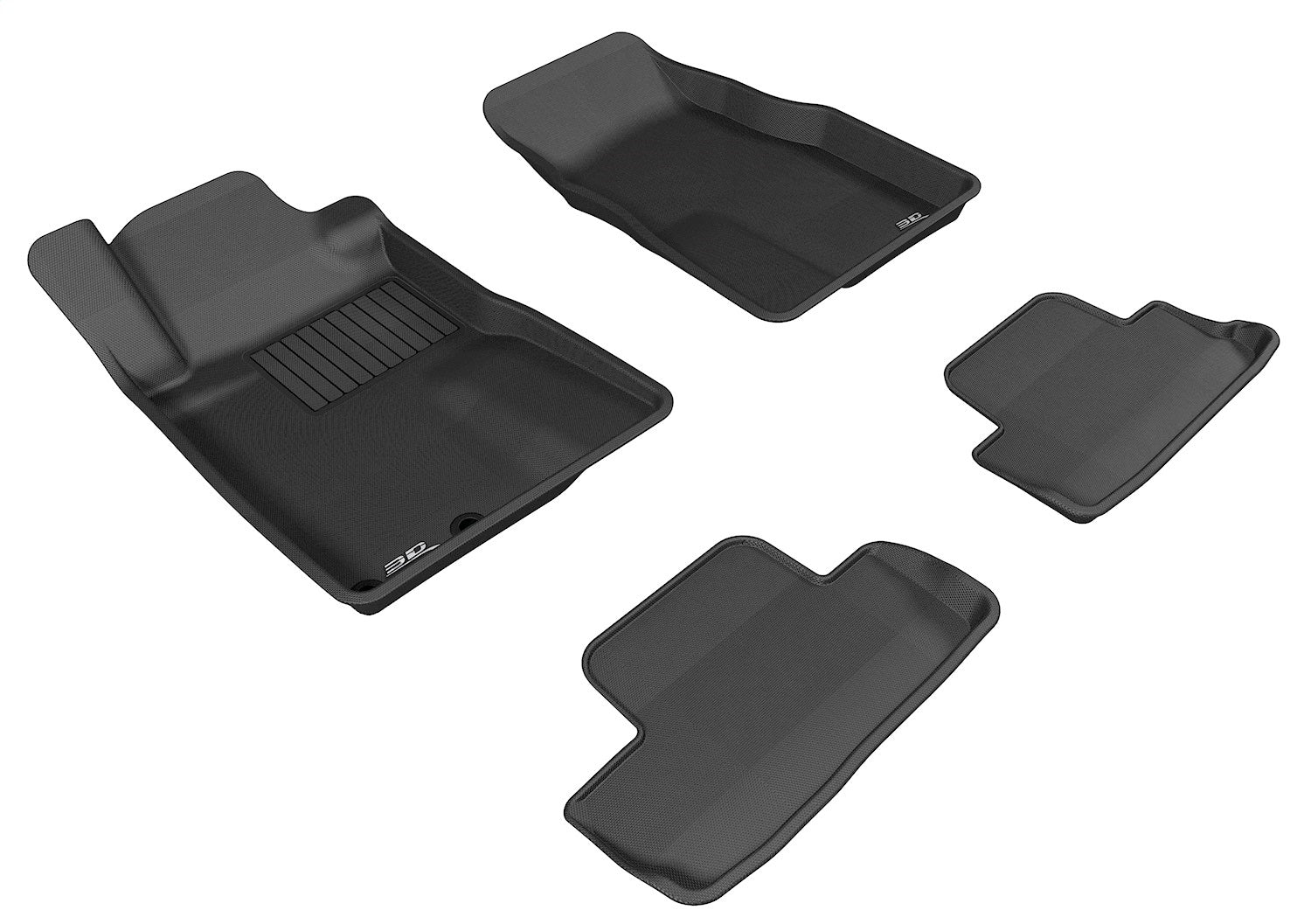 For 2005-2009 Ford Mustang Kagu Black All Weather Floor Mat Set 4pc.