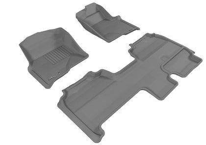 For 09-14 Ford F150 Kagu Gray All Weather Floor Mat Set