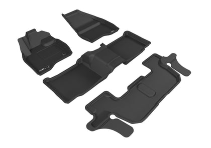 For 2015-2016 Ford Explorer Kagu Black All Weather Floor Mat Set