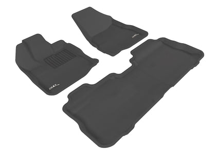 All Weather Floor Mat Set For GMC TERRAIN 2010-2017 KAGU BLACK R1 R2 (2 HOOKS)