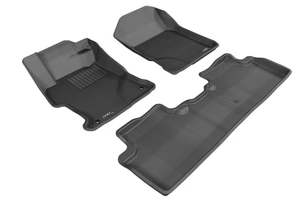 For 12-13 Honda Civic Kagu Black All Weather Floor Mat Set